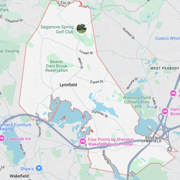 Lynnfield Roofing Company Map