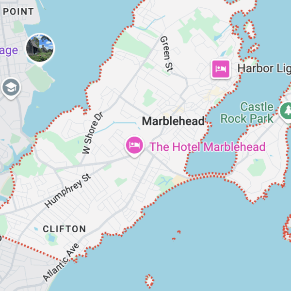 Marblehead MA roofing company map