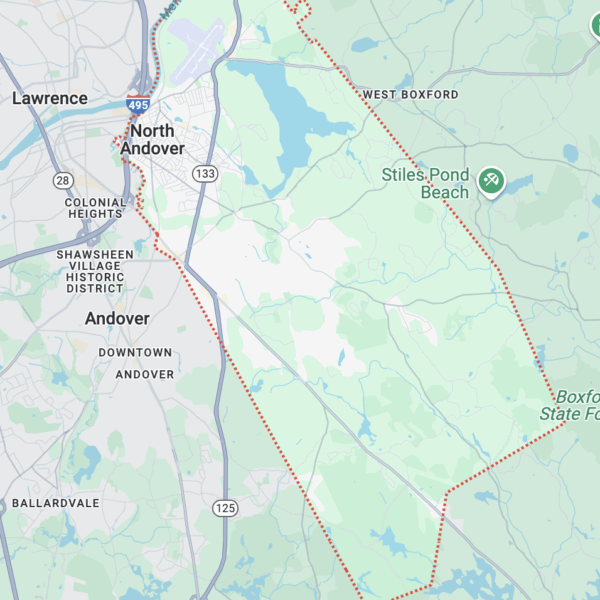 North Andover Roofing Company map