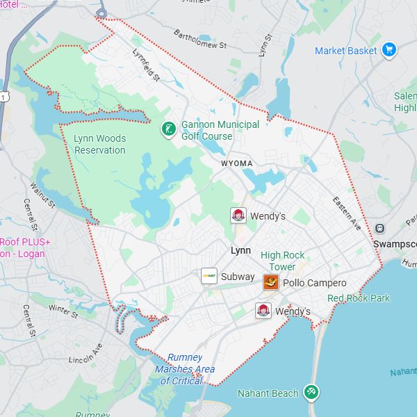 Lynn, MA roofing map