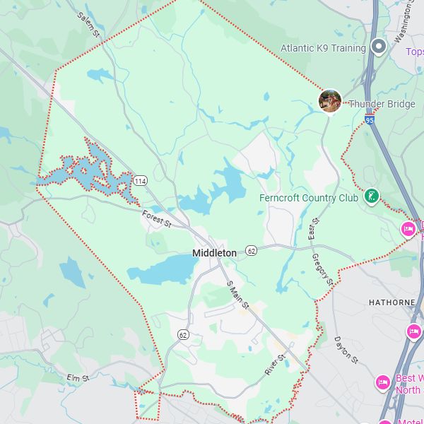 Middleton, MA roofing map