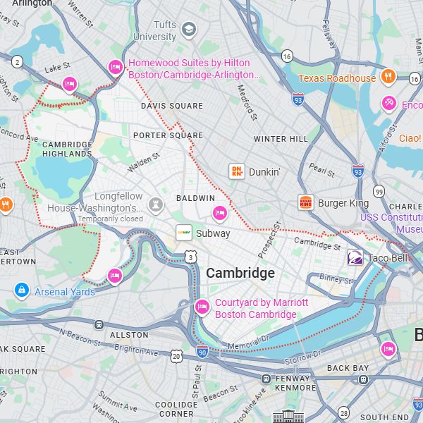 Cambridge, MA map