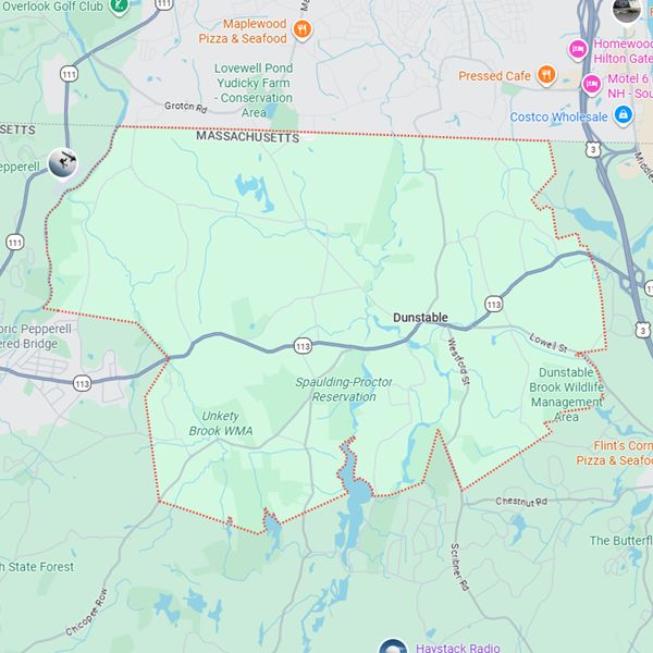 Dunstable, MA map