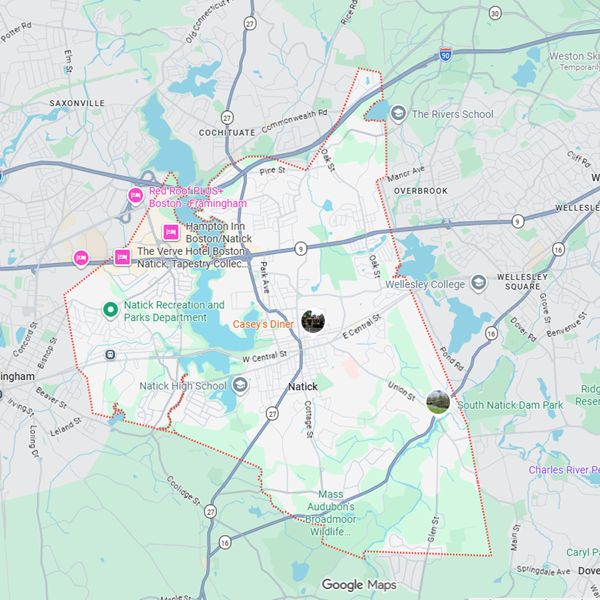 Natick, MA map