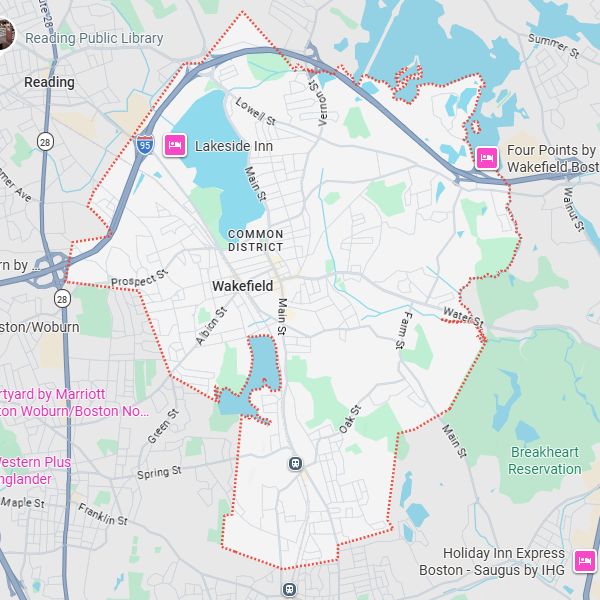 Wakefield, MA map