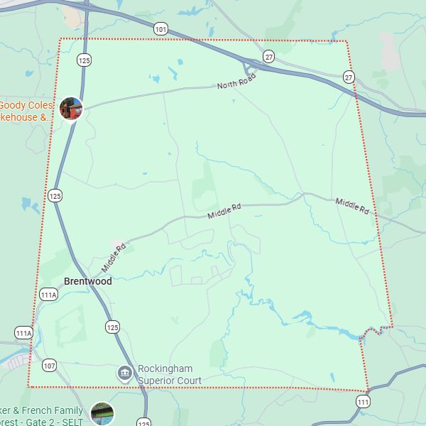 Brentwood, NH map