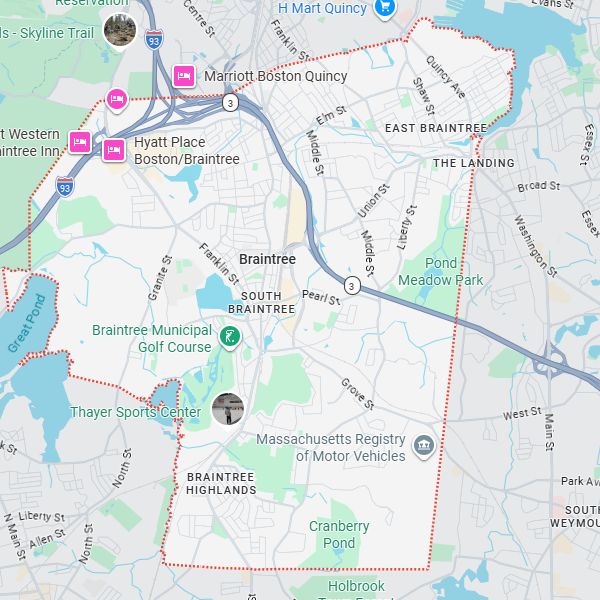Braintree map