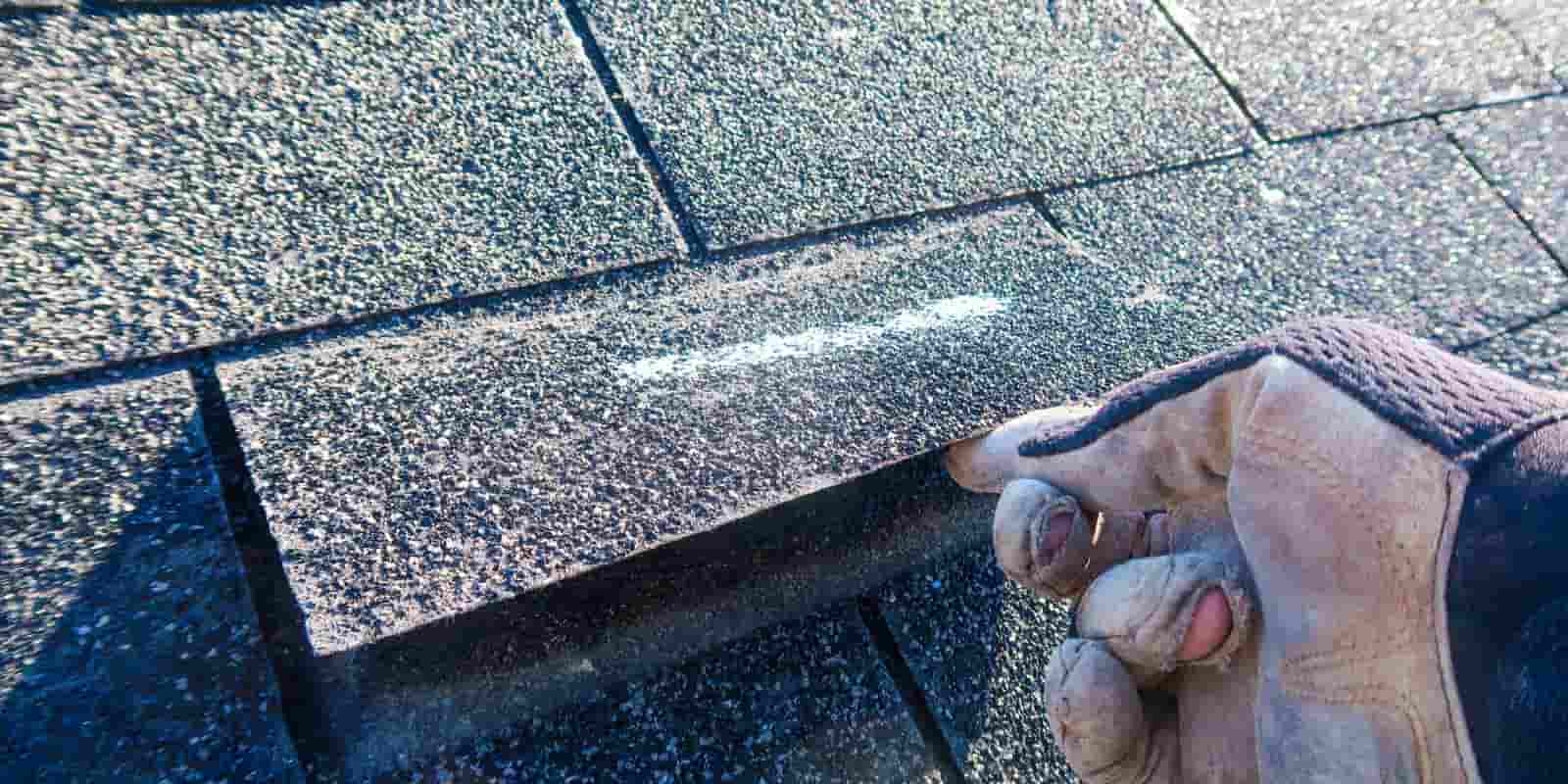 roofer inspecting